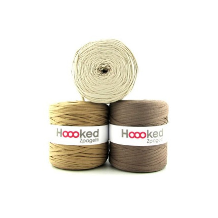 Hoooked Zpagetti T-Shirt Garn Unicolor 24 Camel-Beige-Ton 1 Stk von Hoooked