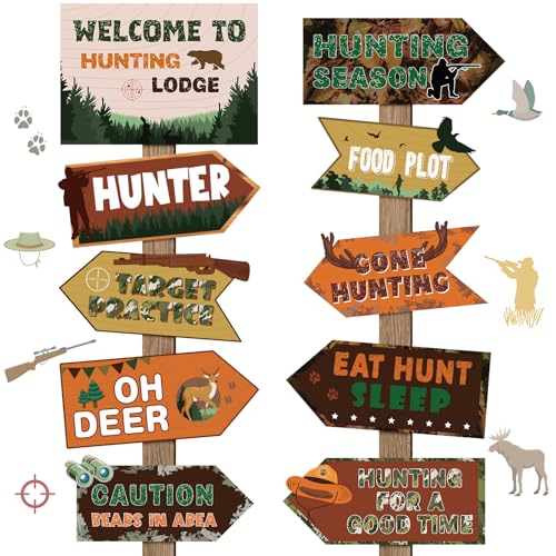 Hooqict 20 Stück Jagd-Party-Dekorationen, Jagd-Motto-Party-Richtungsschilder für Camo-Hirsch-Geburtstagsparty-Dekorationen, Willkommen bei Camouflage-Partyzubehör für Jungen und Herren Hooqict 20 Stück Jagd-Party-Dekorationen, Jagd-Motto-Party-Richtungsschilder für Camo-Hirsch-Geburtstagsparty-Dekorationen, Willkommen bei Camouflage-Partyzubehör für Jungen und Herren von Hooqict