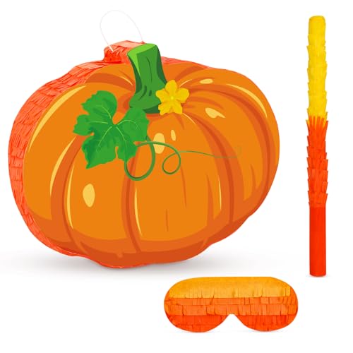 Hooqict Herbst Thanksgiving Pinata Thanksgiving Spiele für Kinder Party Kürbis Pinata mit Augenbinde und Fledermausstab für Mädchen Jungen Urlaub Geburtstag Party Supplies Halloween Dekorationen Hooqict Herbst Thanksgiving Pinata Thanksgiving Spiele für Kinder Party Kürbis Pinata mit Augenbinde und Fledermausstab für Mädchen Jungen Urlaub Geburtstag Party Supplies Halloween Dekorationen von Hooqict