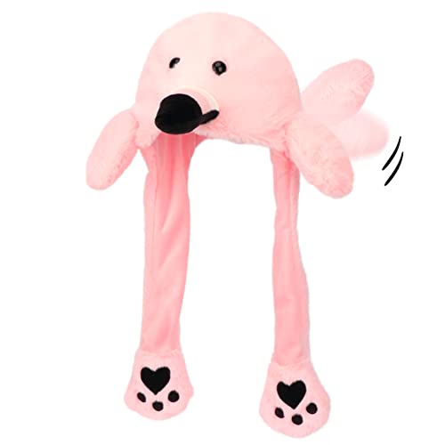 Hopearl Flamingo Hut mit Ohren Bewegen Springen Pop Up Schlagen Hut Plüsch Bauernhof Tier Urlaub Cosplay Dress Up Lustiges Geschenk für Kinder Jungen Mädchen, Rosa, 22'' Hopearl Flamingo Hut mit Ohren Bewegen Springen Pop Up Schlagen Hut Plüsch Bauernhof Tier Urlaub Cosplay Dress Up Lustiges Geschenk für Kinder Jungen Mädchen, Rosa, 22'' von Hopearl