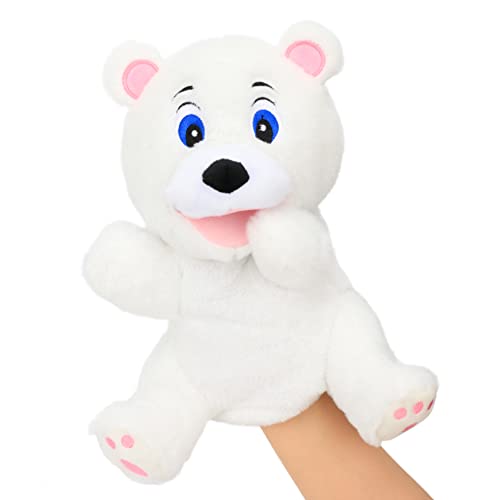 Hopearl Plüsch weiße Bär Handpuppe mit offenem beweglichem Mund für fantasievolles Spiel, Rollenspiel, interaktives Spielzeug für Storytelling Teaching Puppet Theater, Geschenk für Kinder, 29cm Hopearl Plüsch weiße Bär Handpuppe mit offenem beweglichem Mund für fantasievolles Spiel, Rollenspiel, interaktives Spielzeug für Storytelling Teaching Puppet Theater, Geschenk für Kinder, 29cm von Hopearl