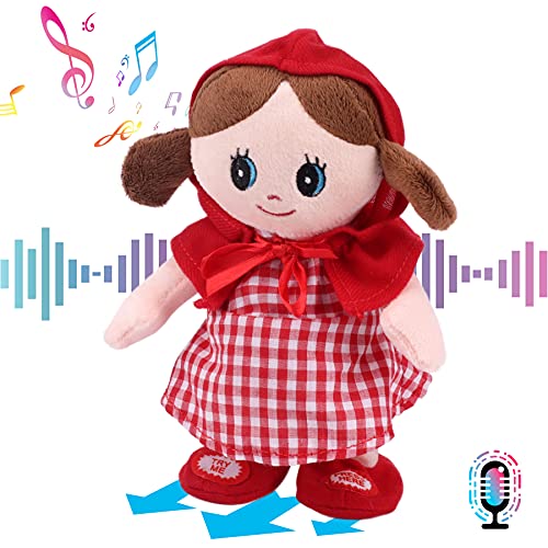 Hopearl Sprechende singende Puppe wiederholt was Sie Sagen, elektrisches interaktives animiertes Spielzeug, sprechender Plüsch-Kumpel, Geburtstagsfest für Kleinkinder, 20,3 cm (Girl) von Hopearl