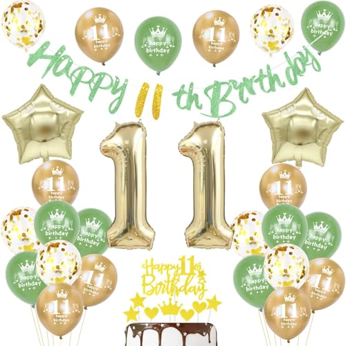11 Geburtstag Deko Junge Mädchen, Gold Banner 11 Geburtstag Girlande Deko 11. Junge Avocado Grün Luftballons 11. Tortendeko 11 Geburtstagsdeko 11 jahre Mädchen Ballons 11 Geburtstag Deko Junge Mädchen, Gold Banner 11 Geburtstag Girlande Deko 11. Junge Avocado Grün Luftballons 11. Tortendeko 11 Geburtstagsdeko 11 jahre Mädchen Ballons von Hopewey
