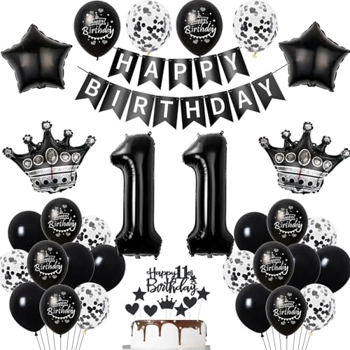 11. Geburtstag Dekoration Schwarz Tortendeko 11. Geburtstag Junge Luftballon 11 Geburtstag Mädchen Junge deko torte 11. Geburtstag Junge Mädchen Ballon Geburtstagsdeko 11 Jahre Mädchen Schwarz 11. Geburtstag Dekoration Schwarz Tortendeko 11. Geburtstag Junge Luftballon 11 Geburtstag Mädchen Junge deko torte 11. Geburtstag Junge Mädchen Ballon Geburtstagsdeko 11 Jahre Mädchen Schwarz von Hopewey