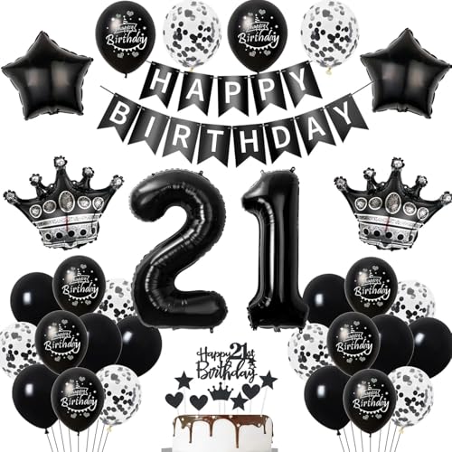 21. Geburtstag Dekoration Schwarz Tortendeko 21. Geburtstag Mann Luftballon 21 Frauen Mann deko torte 21. Frauen Ballon Geburtstagsdeko 21 Jahre Frau Männer Schwarz 21. Geburtstag Dekoration Schwarz Tortendeko 21. Geburtstag Mann Luftballon 21 Frauen Mann deko torte 21. Frauen Ballon Geburtstagsdeko 21 Jahre Frau Männer Schwarz von Hopewey