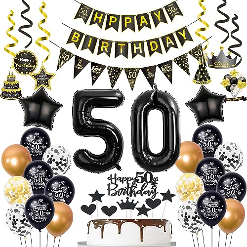 50 Geburtstag Deko Mann Luftballon 50.geburtstag Deko Schwarz Gold Geburtstagsdeko 50 Jahre Luftballon Schwarz deko 50 Jahre Mann Geburtstagdeko Männer Deko 50. Geburtstag Frauen Luftballons 50 von Hopewey