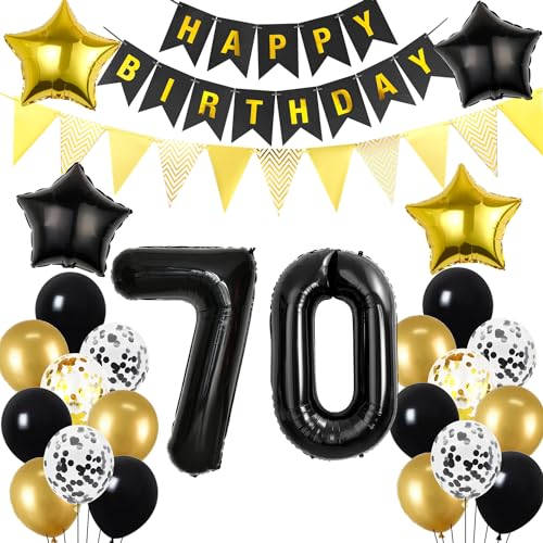 70. Geburtstag Dekoration Schwarz gold, Geburtstagsdeko 70 Jahre mann frau, 70 Geburtstag Deko männer frauen 70 Ballon Geburtstagdeko set, Luftballons 70. Geburtstag Party Deko 70 Geburtstag männer 70. Geburtstag Dekoration Schwarz gold, Geburtstagsdeko 70 Jahre mann frau, 70 Geburtstag Deko männer frauen 70 Ballon Geburtstagdeko set, Luftballons 70. Geburtstag Party Deko 70 Geburtstag männer von Hopewey