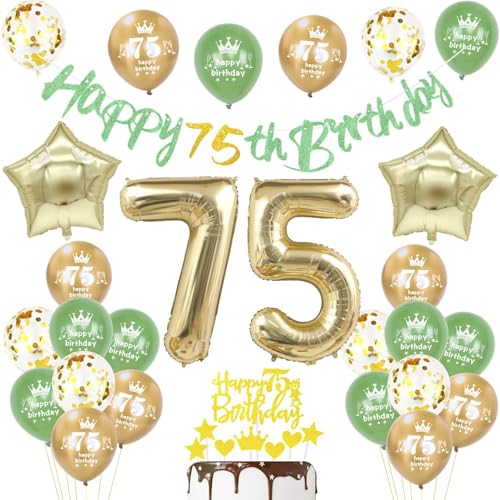75 Geburtstag Deko Mann Frauen, Gold Banner 75 Geburtstag Girlande Deko 75. Mann Avocado Grün Luftballons 75. Tortendeko 75 Geburtstagsdeko 75 jahre Männer Frauen Ballons 75 Geburtstag Deko Mann Frauen, Gold Banner 75 Geburtstag Girlande Deko 75. Mann Avocado Grün Luftballons 75. Tortendeko 75 Geburtstagsdeko 75 jahre Männer Frauen Ballons von Hopewey
