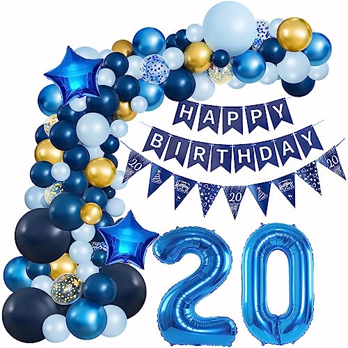 Ballons Girlande Blau 20. Geburtstag Mann Deko Luftballon Geburtstagsdeko 20 Jahre Männer Ballons Girlande Blau 20. Geburtstag Mann Deko Luftballon Geburtstagsdeko 20 Jahre Männer von Hopewey