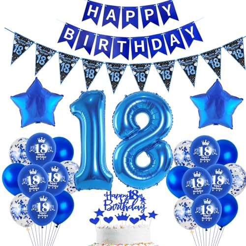 Blau Luftballon 18. Geburtstag Dekoration Blau Tortendeko 18. Geburtstag Junge Geburtstagsdeko 18 Jahre Junge Folienballon 18 Junge Ballon Blau Luftballon 18. Geburtstag Dekoration Blau Tortendeko 18. Geburtstag Junge Geburtstagsdeko 18 Jahre Junge Folienballon 18 Junge Ballon von Hopewey
