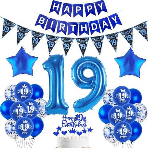 Blau Luftballon 19. Geburtstag Dekoration Blau Tortendeko 19. Geburtstag Junge Geburtstagsdeko 19 Jahre Junge Folienballon 19 Ballon 19 Party deko blau Blau Luftballon 19. Geburtstag Dekoration Blau Tortendeko 19. Geburtstag Junge Geburtstagsdeko 19 Jahre Junge Folienballon 19 Ballon 19 Party deko blau von Hopewey