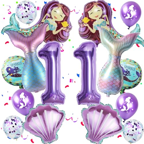 Deko 11. Geburtstag Mädchen Meerjungfrauen Luftballons 11. Geburtstag Mädchen Meerjungfrau Deko, Folienballon 11 Meerjungfrau Themen Ballons für 11 Jahre Mädchen Geburtstag Party dekoration Deko 11. Geburtstag Mädchen Meerjungfrauen Luftballons 11. Geburtstag Mädchen Meerjungfrau Deko, Folienballon 11 Meerjungfrau Themen Ballons für 11 Jahre Mädchen Geburtstag Party dekoration von Hopewey
