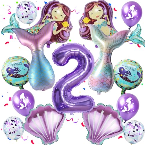 Deko 2. Geburtstag Mädchen Meerjungfrauen Luftballons 2. Geburtstag Mädchen Meerjungfrau Deko, Folienballon 2 Meerjungfrau Themen Ballons für 2 Jahre Mädchen Geburtstag Party dekoration Deko 2. Geburtstag Mädchen Meerjungfrauen Luftballons 2. Geburtstag Mädchen Meerjungfrau Deko, Folienballon 2 Meerjungfrau Themen Ballons für 2 Jahre Mädchen Geburtstag Party dekoration von Hopewey