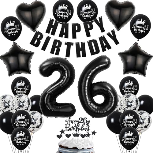 Deko 26. Geburtstag Frauen Mann Ballon Dekoration Schwarz Tortendeko 26. Geburtstag Frau Luftballon 26 Geburtstag deko Männer Frauen Schwarz 26 Geburtstagsdeko 26 Jahre Frauen Mann Ballon Schwarz Deko 26. Geburtstag Frauen Mann Ballon Dekoration Schwarz Tortendeko 26. Geburtstag Frau Luftballon 26 Geburtstag deko Männer Frauen Schwarz 26 Geburtstagsdeko 26 Jahre Frauen Mann Ballon Schwarz von Hopewey