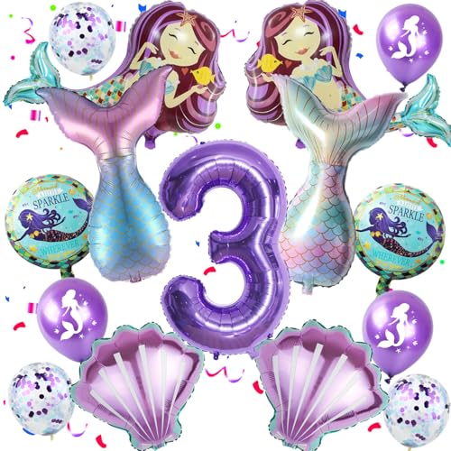 Deko 3. Geburtstag Mädchen Meerjungfrauen Luftballons 3. Geburtstag Mädchen Meerjungfrau Deko, Folienballon 3 Meerjungfrau Themen Ballons für 3 Jahre Mädchen Geburtstag Party dekoration Deko 3. Geburtstag Mädchen Meerjungfrauen Luftballons 3. Geburtstag Mädchen Meerjungfrau Deko, Folienballon 3 Meerjungfrau Themen Ballons für 3 Jahre Mädchen Geburtstag Party dekoration von Hopewey
