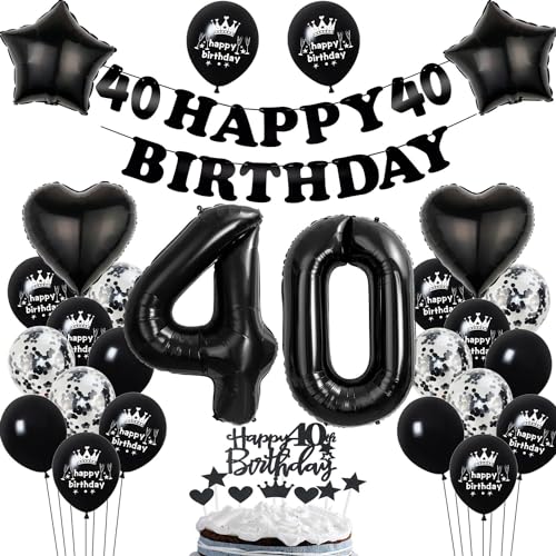 Deko 40. Geburtstag Frauen Mann Dekoration Schwarz Tortendeko 40. Geburtstag Frau Mann Luftballon 40 deko Frau 40. Männer Ballon Geburtstagsdeko 40 Jahre Mann Frauen Schwarz Deko 40. Geburtstag Frauen Mann Dekoration Schwarz Tortendeko 40. Geburtstag Frau Mann Luftballon 40 deko Frau 40. Männer Ballon Geburtstagsdeko 40 Jahre Mann Frauen Schwarz von Hopewey