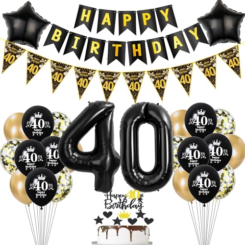 Deko 40. Geburtstag Mann Frauen Tortendeko 40 Geburtstag Frauen Party Deko Schwarz Gold Luftballons 40 Geburtstag Mann deko Geburtstagsdeko 40 jahre Mann Ballon 40 Geburtstag Frauen dekoration Deko 40. Geburtstag Mann Frauen Tortendeko 40 Geburtstag Frauen Party Deko Schwarz Gold Luftballons 40 Geburtstag Mann deko Geburtstagsdeko 40 jahre Mann Ballon 40 Geburtstag Frauen dekoration von Hopewey