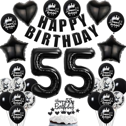 Deko 55. Geburtstag Frauen Mann Ballon Dekoration Schwarz Tortendeko 55. Geburtstag Frau Luftballon 55 deko Männer Frauen Schwarz 55 Geburtstagsdeko 55 Jahre Ballon Deko 55. Geburtstag Frauen Mann Ballon Dekoration Schwarz Tortendeko 55. Geburtstag Frau Luftballon 55 deko Männer Frauen Schwarz 55 Geburtstagsdeko 55 Jahre Ballon von Hopewey