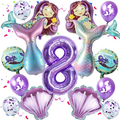 Deko 8. Geburtstag Mädchen Meerjungfrauen Luftballons 8. Geburtstag Mädchen Meerjungfrau Deko, Folienballon 8 Meerjungfrau Themen Ballons für 8 Jahre Mädchen Geburtstag Party dekoration Deko 8. Geburtstag Mädchen Meerjungfrauen Luftballons 8. Geburtstag Mädchen Meerjungfrau Deko, Folienballon 8 Meerjungfrau Themen Ballons für 8 Jahre Mädchen Geburtstag Party dekoration von Hopewey