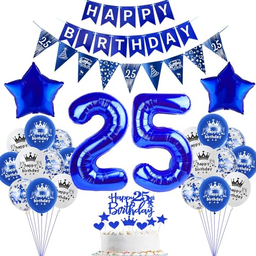 deko 25. Geburtstag Dekoration,Dunkelblau Tortendeko Geburtstag 25 Jahre mann Party Deko 25 frauen mann,luftballons 25. frau,blau Geburtstagsdeko 25 Jahre Männer ballon deko 25. Geburtstag Dekoration,Dunkelblau Tortendeko Geburtstag 25 Jahre mann Party Deko 25 frauen mann,luftballons 25. frau,blau Geburtstagsdeko 25 Jahre Männer ballon von Hopewey
