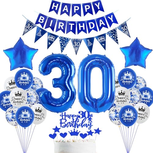 deko 30. Geburtstag Dekoration,Blau Tortendeko Geburtstag 30 Jahre mann Party Deko 30 frauen mann,luftballons 30. frauen,Blau Geburtstagsdeko 30 Jahre Männer ballon deko 30. Geburtstag Dekoration,Blau Tortendeko Geburtstag 30 Jahre mann Party Deko 30 frauen mann,luftballons 30. frauen,Blau Geburtstagsdeko 30 Jahre Männer ballon von Hopewey