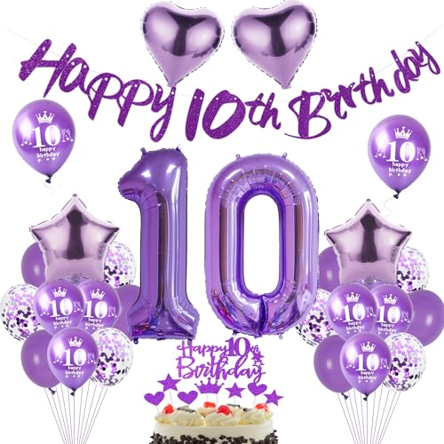 Lila Luftballon 10. Geburtstag Dekoration Mädchen Lila Tortendeko 10. Geburtstag Mädchen Geburtstagsdeko 10 Jahre Mädchen Ballon violett Folienballon 10 Ballon Lila Luftballon 10. Geburtstag Dekoration Mädchen Lila Tortendeko 10. Geburtstag Mädchen Geburtstagsdeko 10 Jahre Mädchen Ballon violett Folienballon 10 Ballon von Hopewey
