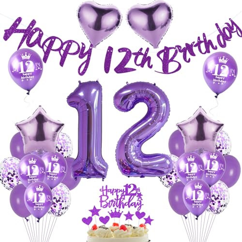 Lila Luftballon 12. Geburtstag Dekoration Mädchen Lila Tortendeko 12. Geburtstag Mädchen Geburtstagsdeko 12 Jahre Mädchen Ballon violett Folienballon 12 deko 12. Geburtstag Mädchen Lila Ballon Lila Luftballon 12. Geburtstag Dekoration Mädchen Lila Tortendeko 12. Geburtstag Mädchen Geburtstagsdeko 12 Jahre Mädchen Ballon violett Folienballon 12 deko 12. Geburtstag Mädchen Lila Ballon von Hopewey