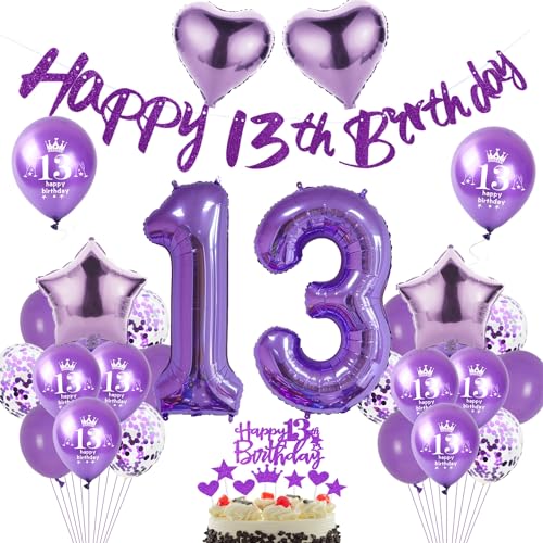 Lila Luftballon 13. Geburtstag Dekoration Mädchen Lila Tortendeko 13. Geburtstag Mädchen Geburtstagsdeko 13 Jahre Mädchen Ballon violett Folienballon 13 deko 13. Geburtstag Mädchen Lila Ballon Lila Luftballon 13. Geburtstag Dekoration Mädchen Lila Tortendeko 13. Geburtstag Mädchen Geburtstagsdeko 13 Jahre Mädchen Ballon violett Folienballon 13 deko 13. Geburtstag Mädchen Lila Ballon von Hopewey