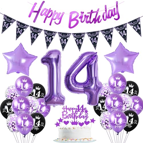 Lila Luftballon 14. Geburtstag Dekoration violett Tortendeko 14. Geburtstag Mädchen party deko Geburtstagsdeko 14 Jahre Mädchen Lila Folienballon 14 Ballon Lila Luftballon 14. Geburtstag Dekoration violett Tortendeko 14. Geburtstag Mädchen party deko Geburtstagsdeko 14 Jahre Mädchen Lila Folienballon 14 Ballon von Hopewey