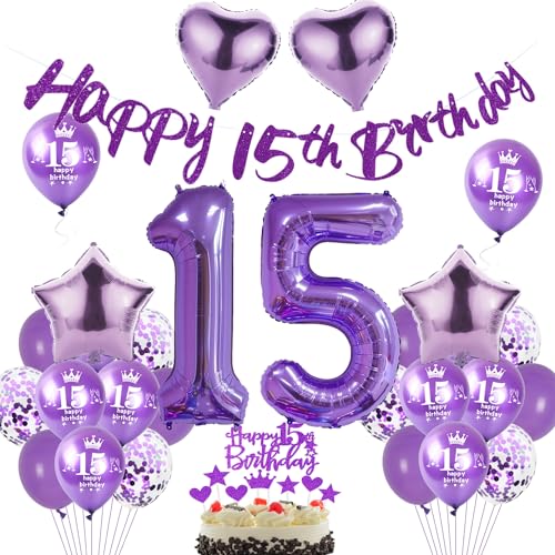 Lila Luftballon 15. Geburtstag Dekoration Mädchen Lila Tortendeko 15. Geburtstag Mädchen Geburtstagsdeko 15 Jahre Mädchen Ballon violett Folienballon 15 deko 15. Geburtstag Mädchen Lila Ballon Lila Luftballon 15. Geburtstag Dekoration Mädchen Lila Tortendeko 15. Geburtstag Mädchen Geburtstagsdeko 15 Jahre Mädchen Ballon violett Folienballon 15 deko 15. Geburtstag Mädchen Lila Ballon von Hopewey