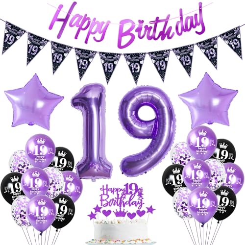 Lila Luftballon 19. Geburtstag Dekoration violett Tortendeko 19. Geburtstag Mädchen party deko Geburtstagsdeko 19 Jahre Mädchen Lila Folienballon 19 Ballon Lila Luftballon 19. Geburtstag Dekoration violett Tortendeko 19. Geburtstag Mädchen party deko Geburtstagsdeko 19 Jahre Mädchen Lila Folienballon 19 Ballon von Hopewey