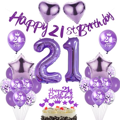 Lila Luftballon 21. Geburtstag Dekoration Frauen Lila Tortendeko 21. Geburtstag Frauen Geburtstagsdeko 21 Jahre Frauen Ballon violett Folienballon 21 deko 21. Geburtstag Frau Mädchen Lila Ballon Lila Luftballon 21. Geburtstag Dekoration Frauen Lila Tortendeko 21. Geburtstag Frauen Geburtstagsdeko 21 Jahre Frauen Ballon violett Folienballon 21 deko 21. Geburtstag Frau Mädchen Lila Ballon von Hopewey