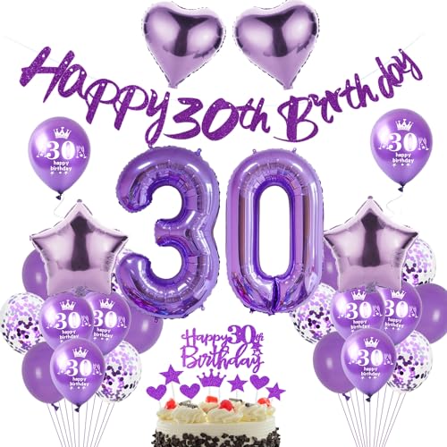 Lila Luftballon 30. Geburtstag Dekoration Frauen Lila Tortendeko 30. Geburtstag Frauen Geburtstagsdeko 30 Jahre Frauen Ballon violett Folienballon 30 deko 30. Geburtstag Frau Mädchen Lila Ballon Lila Luftballon 30. Geburtstag Dekoration Frauen Lila Tortendeko 30. Geburtstag Frauen Geburtstagsdeko 30 Jahre Frauen Ballon violett Folienballon 30 deko 30. Geburtstag Frau Mädchen Lila Ballon von Hopewey