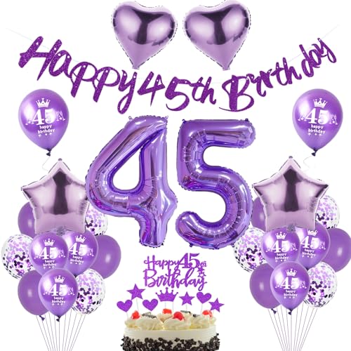 Lila Luftballon 45. Geburtstag Dekoration Frauen Lila Tortendeko 45. Geburtstag Frauen Geburtstagsdeko 45 Jahre Frauen Ballon violett Folienballon 45 deko 45. Geburtstag Frau Mädchen Lila Ballon Lila Luftballon 45. Geburtstag Dekoration Frauen Lila Tortendeko 45. Geburtstag Frauen Geburtstagsdeko 45 Jahre Frauen Ballon violett Folienballon 45 deko 45. Geburtstag Frau Mädchen Lila Ballon von Hopewey