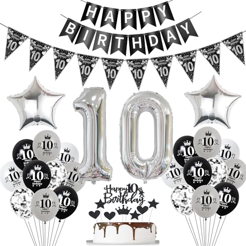 Luftballon 10. Geburtstag Dekoration Schwarz Tortendeko 10. Geburtstag Mädchen Junge Geburtstagsdeko 10 Jahre Junge Mädchen Schwarz Folienballon 10 Ballon Luftballon 10. Geburtstag Dekoration Schwarz Tortendeko 10. Geburtstag Mädchen Junge Geburtstagsdeko 10 Jahre Junge Mädchen Schwarz Folienballon 10 Ballon von Hopewey