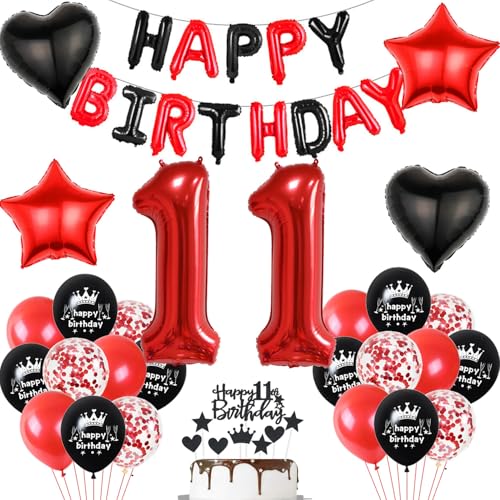 Luftballon 11. Geburtstag Mädchen rot Schwarz Folienballon Zahlen 11 Geburtstagsdeko Mädchen 11 Jahr geburtstagdeko mädchen 11 jahre 11. Geburtstag deko Rot Geburtstagsdeko 11 Jahr Luftballon 11. Geburtstag Mädchen rot Schwarz Folienballon Zahlen 11 Geburtstagsdeko Mädchen 11 Jahr geburtstagdeko mädchen 11 jahre 11. Geburtstag deko Rot Geburtstagsdeko 11 Jahr von Hopewey