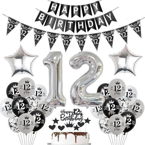 Luftballon 12. Geburtstag Dekoration Schwarz Tortendeko 12. Geburtstag Mädchen Junge Geburtstagsdeko 12 Jahre Junge Mädchen Schwarz Folienballon 12 Geburtstag Junge Ballon 12 Geburtstags Mädchen Luftballon 12. Geburtstag Dekoration Schwarz Tortendeko 12. Geburtstag Mädchen Junge Geburtstagsdeko 12 Jahre Junge Mädchen Schwarz Folienballon 12 Geburtstag Junge Ballon 12 Geburtstags Mädchen von Hopewey