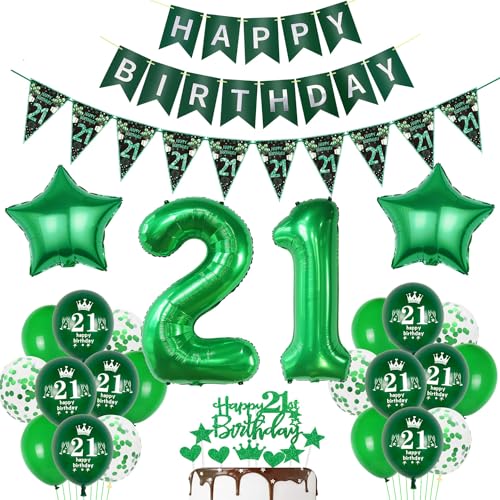 Luftballon 21. Geburtstag Dekoration Grün Tortendeko 21. Geburtstag Frauen Mann Geburtstagsdeko 21 Jahre Mann Frauen Grün Folienballon 21 männer Ballon 21 Geburtstags dekoration Luftballon 21. Geburtstag Dekoration Grün Tortendeko 21. Geburtstag Frauen Mann Geburtstagsdeko 21 Jahre Mann Frauen Grün Folienballon 21 männer Ballon 21 Geburtstags dekoration von Hopewey