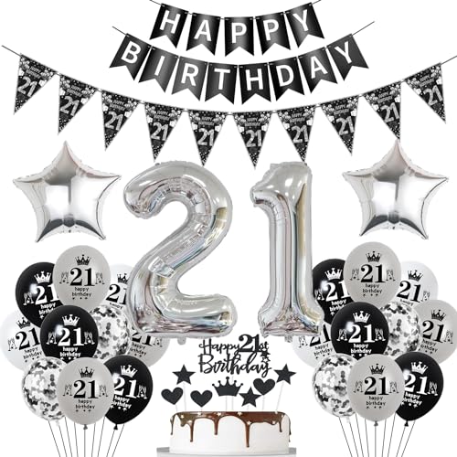 Luftballon 21. Geburtstag Dekoration Schwarz Tortendeko 21. Geburtstag Frau männer Geburtstagsdeko 21 Jahre Mann Frauen Schwarz Folienballon 21 Geburtstag Mann Ballon 21 Geburtstags Frauen Luftballon 21. Geburtstag Dekoration Schwarz Tortendeko 21. Geburtstag Frau männer Geburtstagsdeko 21 Jahre Mann Frauen Schwarz Folienballon 21 Geburtstag Mann Ballon 21 Geburtstags Frauen von Hopewey