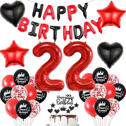 Luftballon 22. Geburtstag deko frau rot Schwarz set Folienballon Zahlen 22 Geburtstagsdeko frauen 22 Jahre geburtstagdeko frau 22 jahre 22. Geburtstag deko Rot frau Geburtstagsdeko 22 Jahre frauen Luftballon 22. Geburtstag deko frau rot Schwarz set Folienballon Zahlen 22 Geburtstagsdeko frauen 22 Jahre geburtstagdeko frau 22 jahre 22. Geburtstag deko Rot frau Geburtstagsdeko 22 Jahre frauen von Hopewey