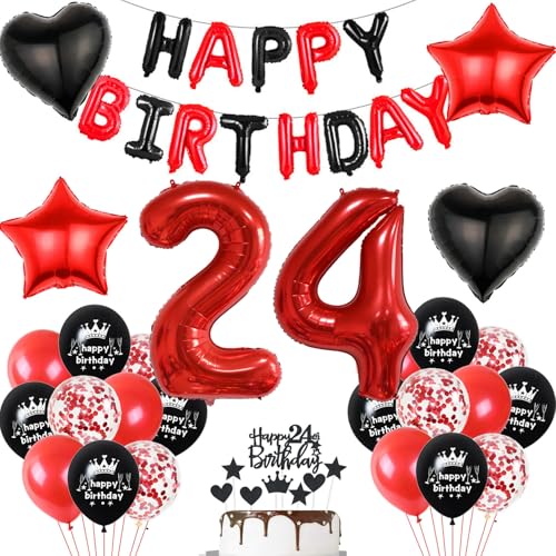 Luftballon 24. Geburtstag deko frau rot Schwarz set Folienballon Zahlen 24 Geburtstagsdeko frauen 24 Jahre geburtstagdeko frau 24 jahre 24. Geburtstag deko Rot frau Geburtstagsdeko 24 Jahre frauen Luftballon 24. Geburtstag deko frau rot Schwarz set Folienballon Zahlen 24 Geburtstagsdeko frauen 24 Jahre geburtstagdeko frau 24 jahre 24. Geburtstag deko Rot frau Geburtstagsdeko 24 Jahre frauen von Hopewey