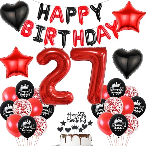 Luftballon 27. Geburtstag deko frau rot Schwarz set Folienballon Zahlen 27 Geburtstagsdeko frauen 27 Jahre geburtstagdeko frau 27 jahre 27. Geburtstag deko Rot frau Geburtstagsdeko 27 Jahre frauen Luftballon 27. Geburtstag deko frau rot Schwarz set Folienballon Zahlen 27 Geburtstagsdeko frauen 27 Jahre geburtstagdeko frau 27 jahre 27. Geburtstag deko Rot frau Geburtstagsdeko 27 Jahre frauen von Hopewey