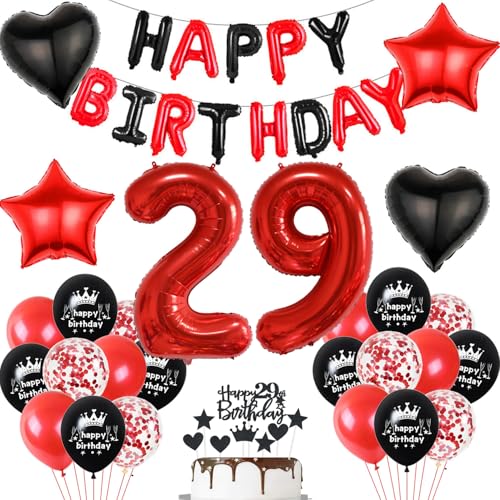 Luftballon 29. Geburtstag deko frau rot Schwarz set Folienballon Zahlen 29 Geburtstagsdeko frauen 29 Jahre geburtstagdeko frau 29 jahre 29. Geburtstag deko Rot frau Geburtstagsdeko 29 Jahre frauen Luftballon 29. Geburtstag deko frau rot Schwarz set Folienballon Zahlen 29 Geburtstagsdeko frauen 29 Jahre geburtstagdeko frau 29 jahre 29. Geburtstag deko Rot frau Geburtstagsdeko 29 Jahre frauen von Hopewey