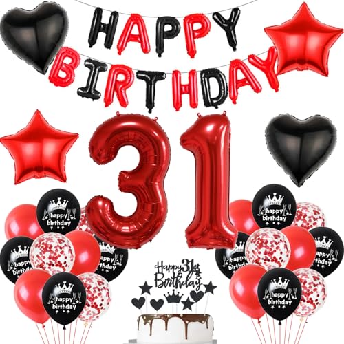 Luftballon 31. Geburtstag deko frau rot Schwarz set Folienballon Zahlen 31 Geburtstagsdeko frauen 31 Jahre geburtstagdeko frau 31 jahre 31. Geburtstag deko Rot frau Geburtstagsdeko 31 Jahre frauen Luftballon 31. Geburtstag deko frau rot Schwarz set Folienballon Zahlen 31 Geburtstagsdeko frauen 31 Jahre geburtstagdeko frau 31 jahre 31. Geburtstag deko Rot frau Geburtstagsdeko 31 Jahre frauen von Hopewey