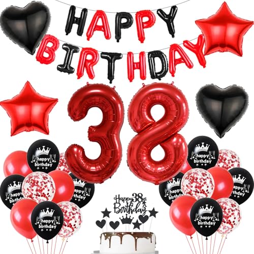 Luftballon 38. Geburtstag deko frau rot Schwarz set Folienballon Zahlen 38 Geburtstagsdeko frauen 38 Jahre geburtstagdeko 38 jahre 38. Geburtstag deko Rot frau Geburtstagsdeko 38 Jahre frauen Luftballon 38. Geburtstag deko frau rot Schwarz set Folienballon Zahlen 38 Geburtstagsdeko frauen 38 Jahre geburtstagdeko 38 jahre 38. Geburtstag deko Rot frau Geburtstagsdeko 38 Jahre frauen von Hopewey