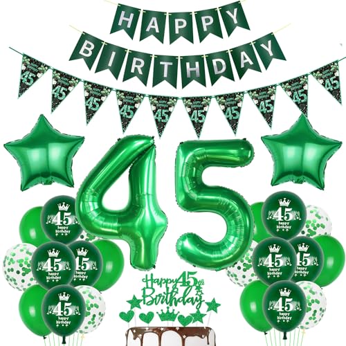 Luftballon 45. Geburtstag Dekoration Grün Tortendeko 45. Geburtstag Frauen Mann Geburtstagsdeko 45 Jahre Mann Frauen Grün Folienballon 45 männer Ballon 45 dekoration Luftballon 45. Geburtstag Dekoration Grün Tortendeko 45. Geburtstag Frauen Mann Geburtstagsdeko 45 Jahre Mann Frauen Grün Folienballon 45 männer Ballon 45 dekoration von Hopewey