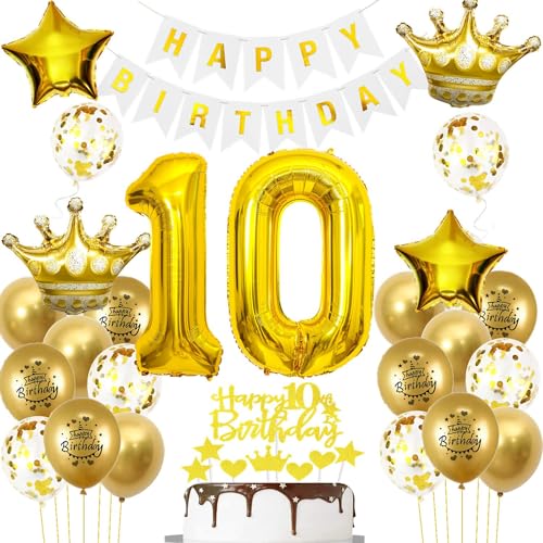 Luftballons 10. Geburtstag Junge Mädchen Deko Gold Tortendeko 10. Geburtstag Junge Party Dekoration Weiß gold Geburtstagsdeko 10 Jahre Mädchen Junge ballon Geburtstag deko 10. Geburtstag deko gold Luftballons 10. Geburtstag Junge Mädchen Deko Gold Tortendeko 10. Geburtstag Junge Party Dekoration Weiß gold Geburtstagsdeko 10 Jahre Mädchen Junge ballon Geburtstag deko 10. Geburtstag deko gold von Hopewey