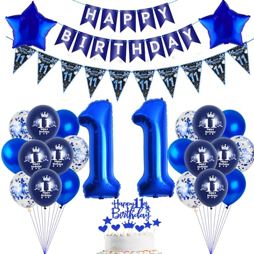 Luftballons 11 Geburtstag Dekoration,Blau Tortendeko Geburtstag 11 Jahre Junge,Blau Party Deko 11. Geburtstag Junge ballon , Geschenk für 11 Geburtstag Junge blau Geburtstagsdeko 11 Jahre Jungen Luftballons 11 Geburtstag Dekoration,Blau Tortendeko Geburtstag 11 Jahre Junge,Blau Party Deko 11. Geburtstag Junge ballon , Geschenk für 11 Geburtstag Junge blau Geburtstagsdeko 11 Jahre Jungen von Hopewey