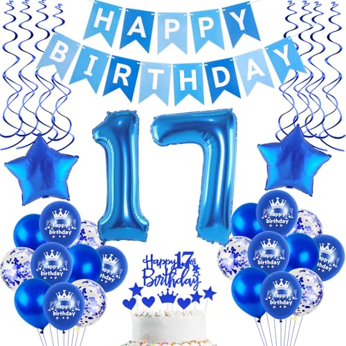 Luftballons 17 Geburtstag Deko Junge Blau, deko 17. geburtstag Junge,Folien ballons 17 geburtstag banner Happy Birthday 17 geburtstag deko junge blau Geburtstagdeko 17 Jahre junge Dekoration Luftballons 17 Geburtstag Deko Junge Blau, deko 17. geburtstag Junge,Folien ballons 17 geburtstag banner Happy Birthday 17 geburtstag deko junge blau Geburtstagdeko 17 Jahre junge Dekoration von Hopewey
