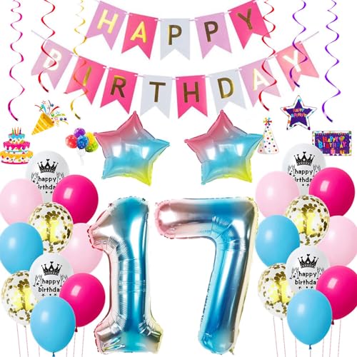 Luftballons 17 geburtstag mädchen deko rosa,ballon 17.Geburtstag deko für mädchen,deko 17. Geburtstag ballon 17 bunt Geburtstagsdeko 17 jahre Luftballons 17 geburtstag mädchen deko rosa,ballon 17.Geburtstag deko für mädchen,deko 17. Geburtstag ballon 17 bunt Geburtstagsdeko 17 jahre von Hopewey
